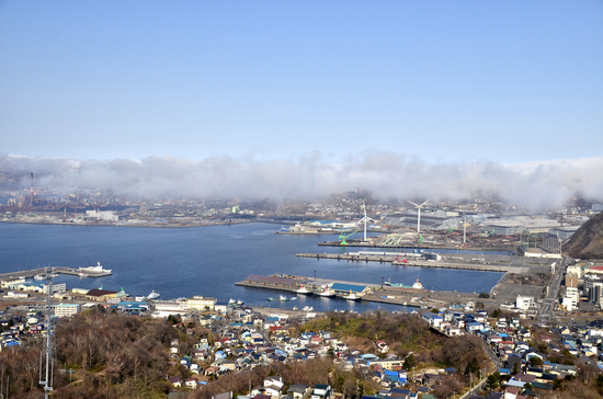 海霧を見渡せる測量山へ