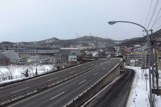 ぼこい歩道橋からの眺め